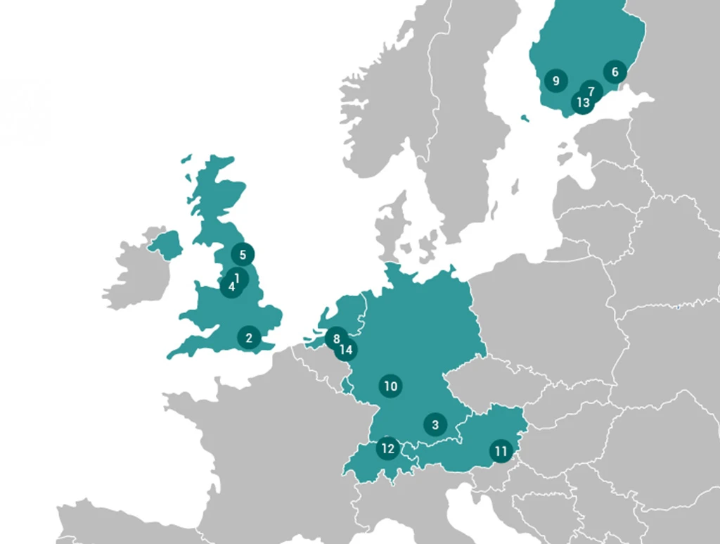 Nanomend Partner Map